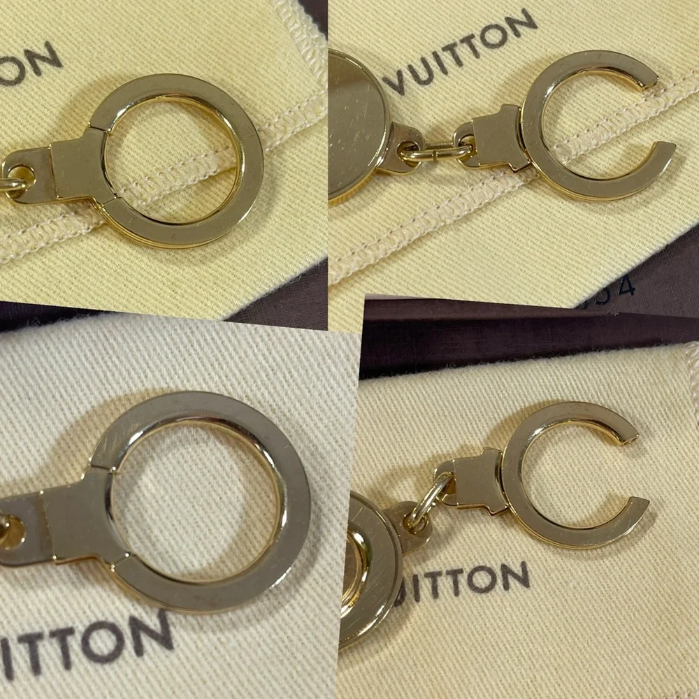 Louis Vuitton Porte-Cles Gold Luggage Tag or Bag Charm